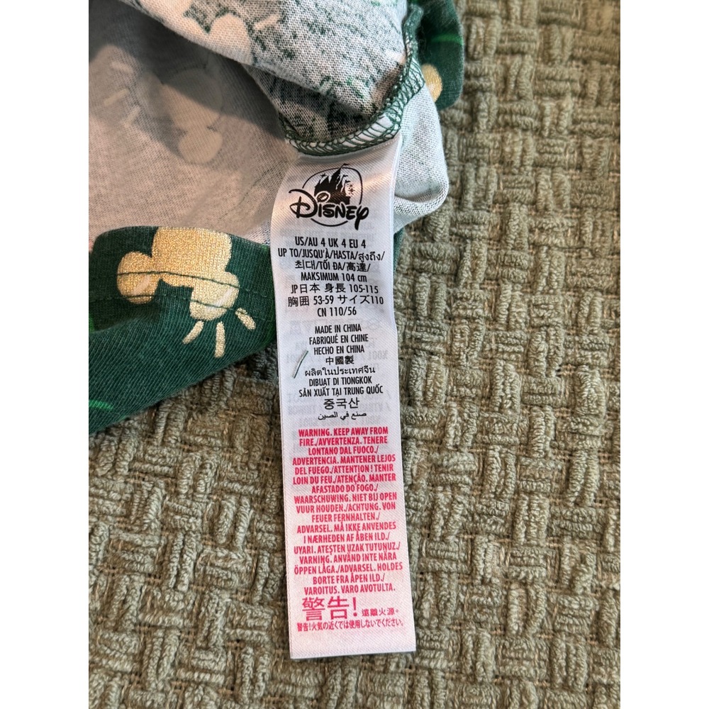 Disney Spirit Jersey Kids XS 4 Walt Disney World Holiday Mickey Christmas Green - Picture 9 of 9